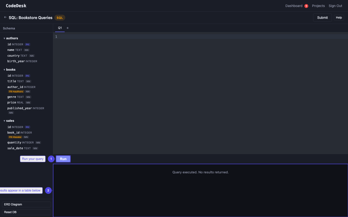 Write and run a query
