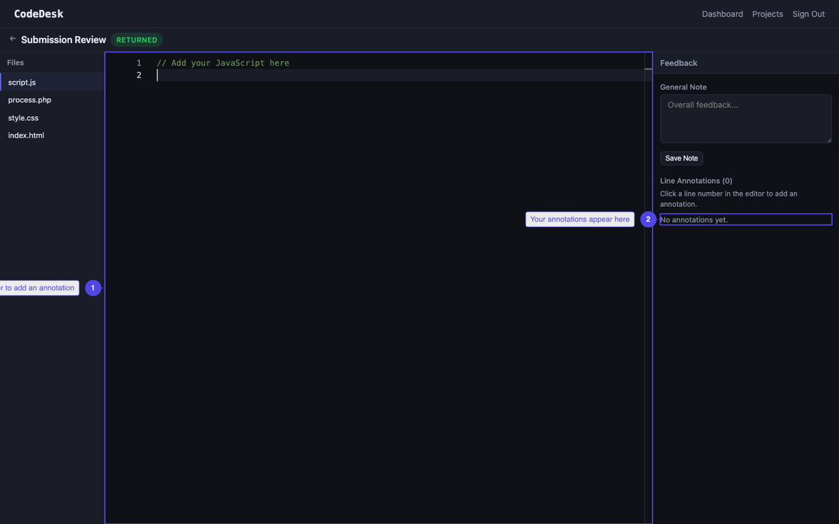 Add a line annotation