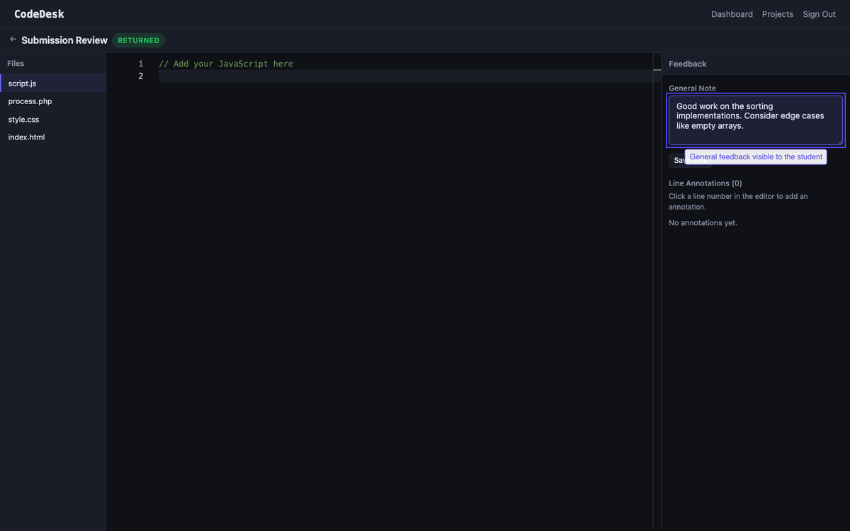 Write a general note