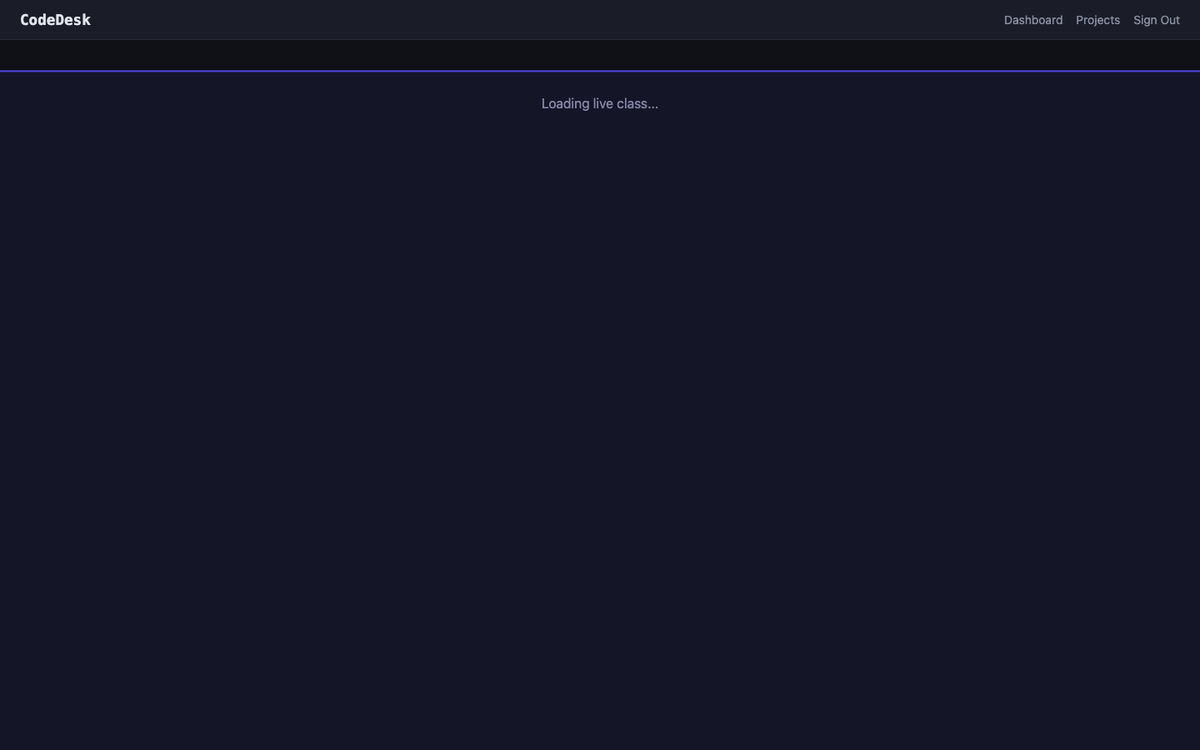 Enter live class view