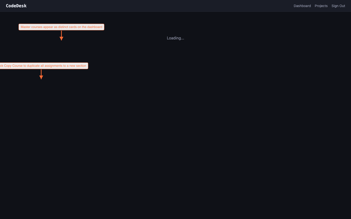 Return to dashboard to see the master course